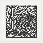 Liefde is genoeg van William Morris Vierkante Sticker (Voorkant)