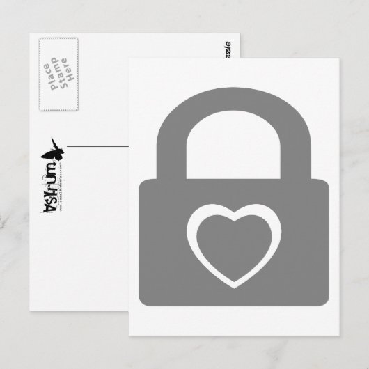 liefde is gesloten . briefkaart (Voorkant / Achterkant)