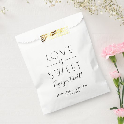 Liefde is gewoon fijn, modern, zwart en wit, F Bedankzakje (Gezegeld)