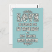 Liefde is Gezegde Briefkaart (Voorkant / Achterkant)