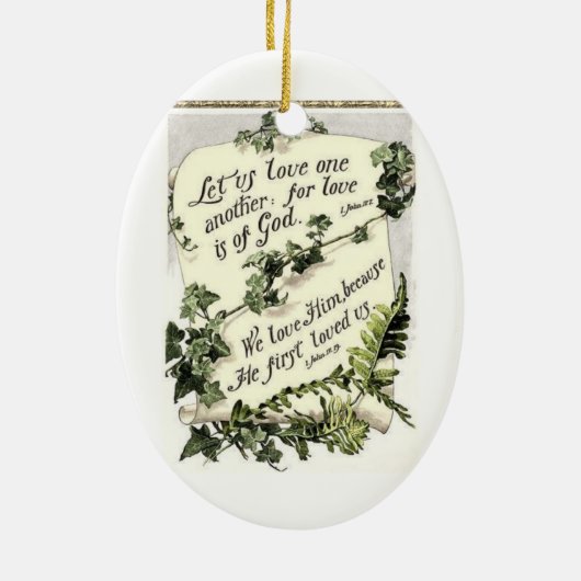 Liefde is goddelijk keramisch Ornament (Achterkant)