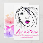 Liefde is Goddelijke Dank U Kaart (Voorkant / Achterkant)