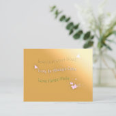 Liefde is goed, kalm en nooit mislukt briefkaart (Staand voorkant)