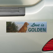 Liefde is Golden Bumpersticker (Op auto)