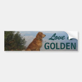 Liefde is Golden Bumpersticker (Voorkant)