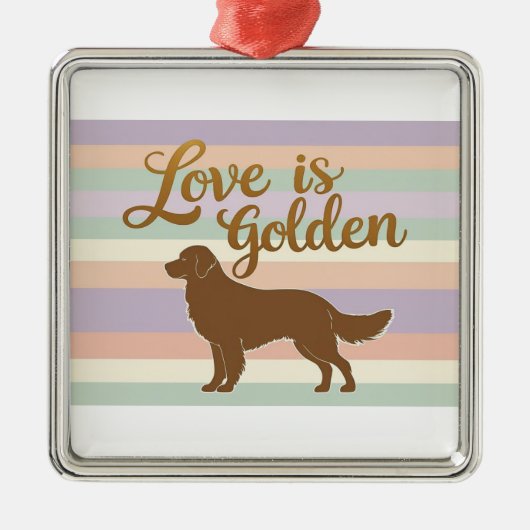 Liefde is goud metalen ornament (Voorkant)