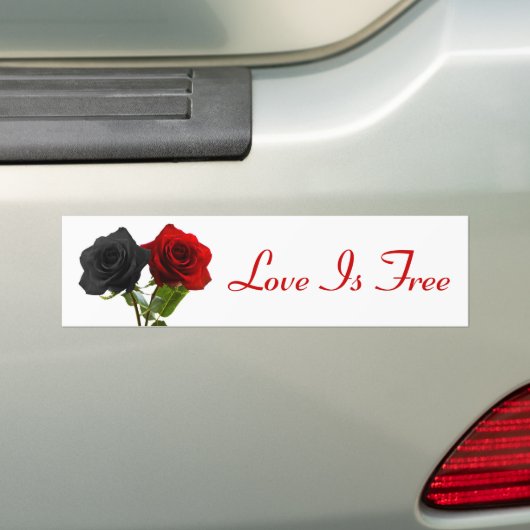 Liefde is gratis bumpersticker (Op auto)