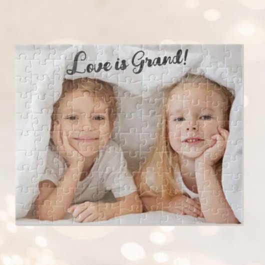 Liefde is groot! Kleinkinderen foto Legpuzzel