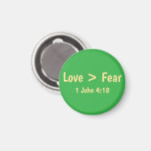 Liefde is Groter dan Angst T-Shirt Magneet (Voorkant / Achterkant)
