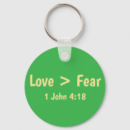 Liefde is Groter dan Angst T-Shirt Sleutelhanger