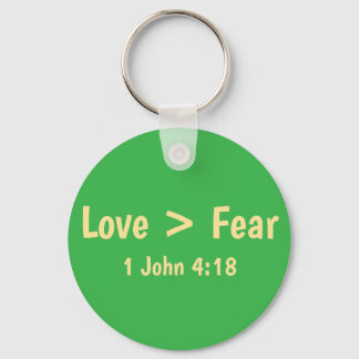 Liefde is Groter dan Angst T-Shirt Sleutelhanger