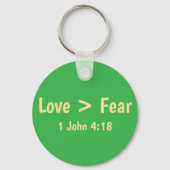 Liefde is Groter dan Angst T-Shirt Sleutelhanger (Achterkant)