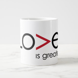 Liefde is groter... dan deze Jumbo Mok! Grote Koffiekop