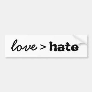 Liefde is groter dan Hate Bumpersticker