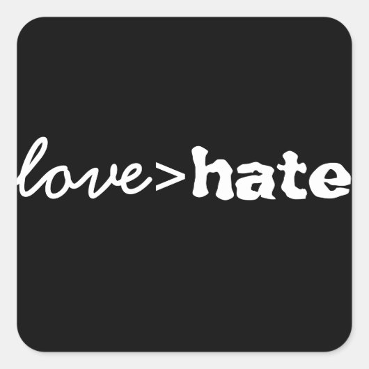 Liefde is groter dan Hate Sticker (Voorkant)