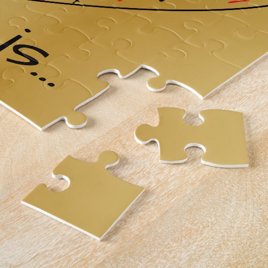 Liefde is hartverscheurd Word Cloud herhaal Typogr Legpuzzel (Zijkant)