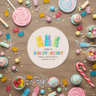 Liefde is heel zoete Candyland Bruiloft Feest Ronde Kartonnen Onderzetter