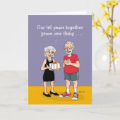 Liefde is het 46e bruiloft Jubileum Kaart (Gele Bloem)