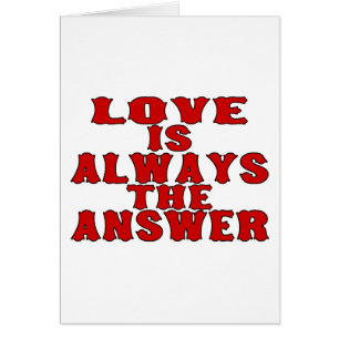 Liefde is het antwoord