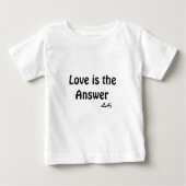 Liefde is het antwoord Baby T-Shirt (Voorkant)