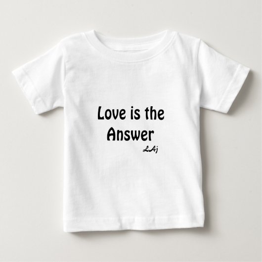 Liefde is het antwoord Baby T-Shirt (Voorkant)
