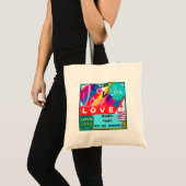 Liefde is het antwoord Jumble Tote Bag (Voorkant (product))