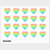 Liefde is het antwoord op regenboog hart sticker (Vel)