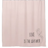 Liefde is het antwoordenschotelgordijn douchegordijn (Voorkant)
