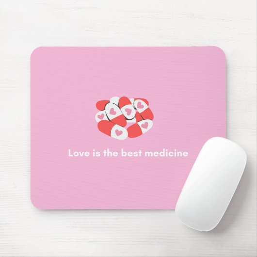 "Liefde is het beste medicijn" muismat (Met muis)