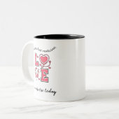  liefde is het beste medicijn tweekleurige koffiemok (Voorkant links)