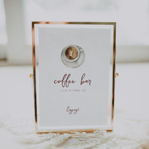 Liefde is het Breken van koffieborden Poster