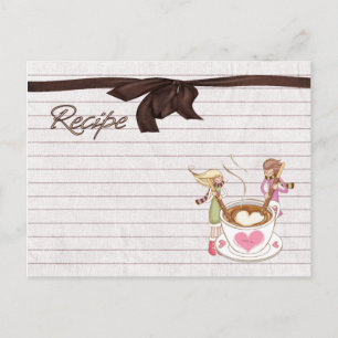 Liefde is het briefkaart van de kookrecept-kaart