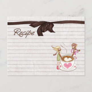 Liefde is het briefkaart van de kookrecept-kaart