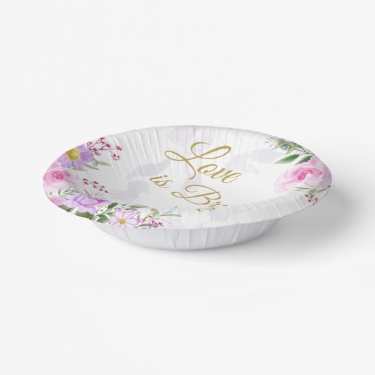 Liefde is het brouwen - Floral Elegant Vrijgezelle Papieren Kommen (Gebogen)