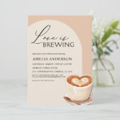 Liefde is het brouwen van Arch Coffee Vrijgezellen Kaart (Staand voorkant)