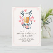 Liefde is het brouwen van bier glas vrijgezellenfe kaart (Staand voorkant)