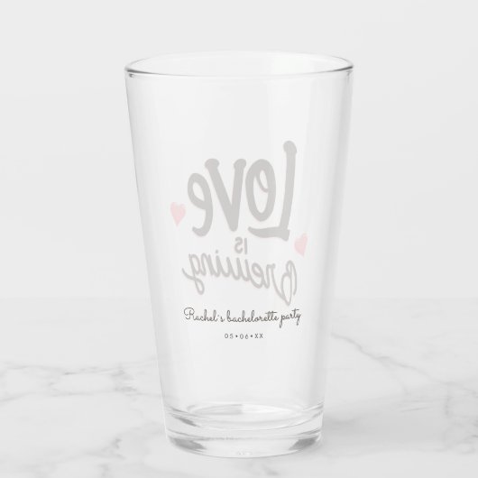 Liefde is het brouwen van bier harten glas (Achterkant)