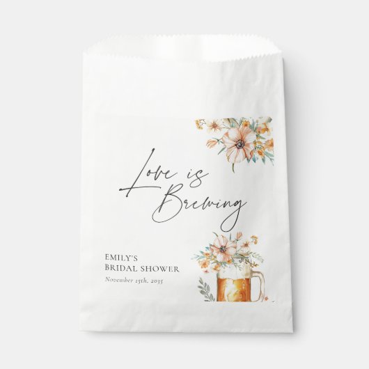 Liefde is het Brouwen van Bloemen Vrijgezellenfees Bedankzakje (Voorkant)