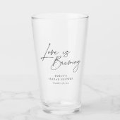 Liefde is het Brouwen van Bloemen Vrijgezellenfees Glas (Voorkant)