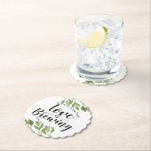 Liefde is het brouwen van bruiloft Bloemen & Leaf Kartonnen Onderzetters (Insitu)