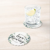 Liefde is het brouwen van bruiloft pub aangepaste  kartonnen onderzetters (Insitu)