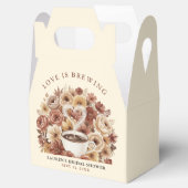 Liefde is het brouwen van bruine bloemige koffie H Bedankdoosjes (Geopend)