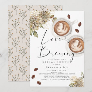 Liefde is het brouwen van Cappuccino Coffee Vrijge Kaart