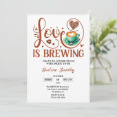 Liefde is het brouwen van Cappuccino Heart Vrijgez Kaart (Staand voorkant)