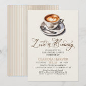 Liefde is het brouwen van Capuccino Vrijgezellenfe Kaart (Voorkant / Achterkant)