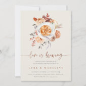 Liefde is het brouwen van Coffee Brunch Engagement Kaart (Voorkant)