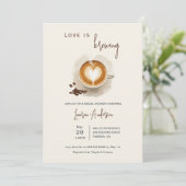 Liefde is het brouwen van Coffee Vrijgezellenfeest Kaart (Staand voorkant)