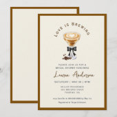 Liefde is het brouwen van Coffee Vrijgezellenfeest Kaart (Voorkant / Achterkant)