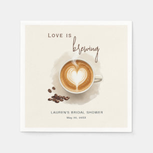 Liefde is het brouwen van Coffee Vrijgezellenfeest Servet