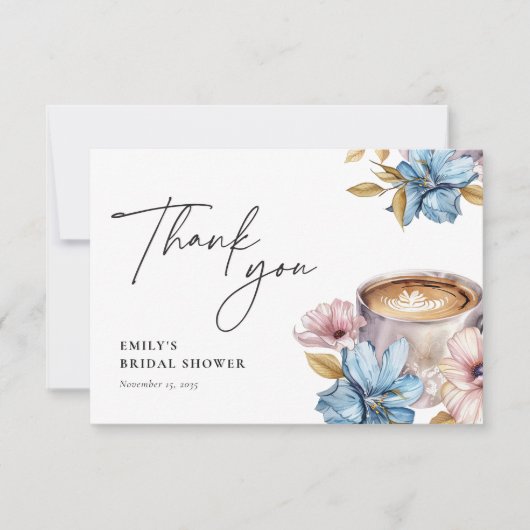 Liefde is het Brouwen van een Bruiloftsbruidssalon Bedankkaart (Voorkant)